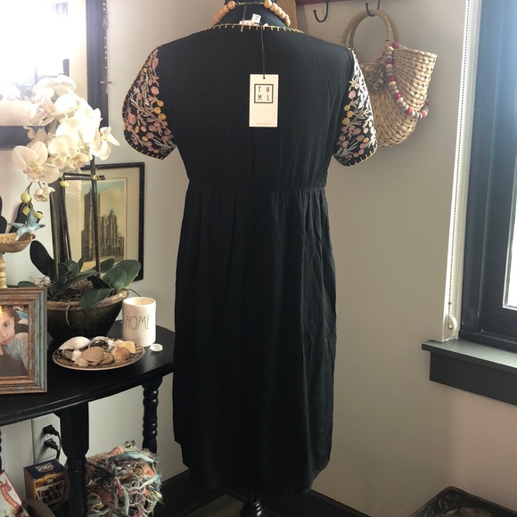 THML Embroidered Split Sleeve Boho Dress S - Picture 4 of 6